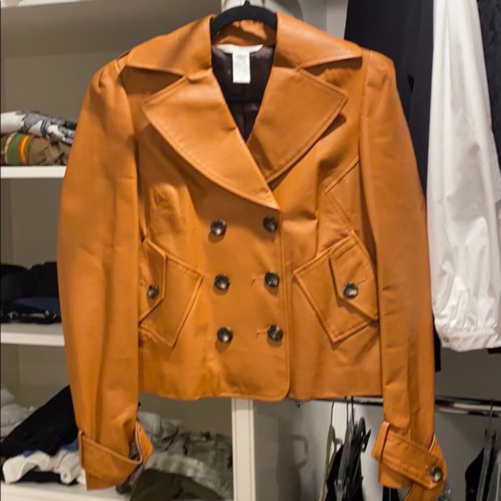 Leather jacket by furstenburg